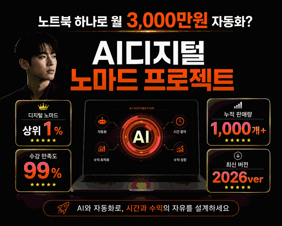 AI 디지털 노마드 프로젝트를 소개하는 애니메이션