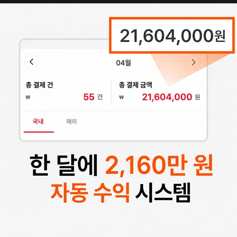 2023년 4월 총결제 55건, 21,604,000원 기록
