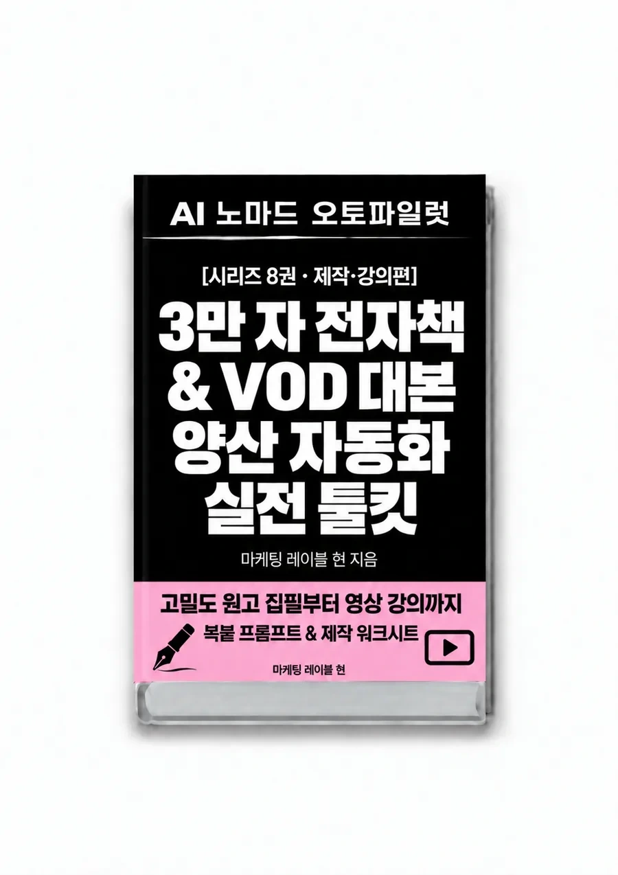 3만 자 전자책 & VOD 대본 양산 자동화 실전 툴킷