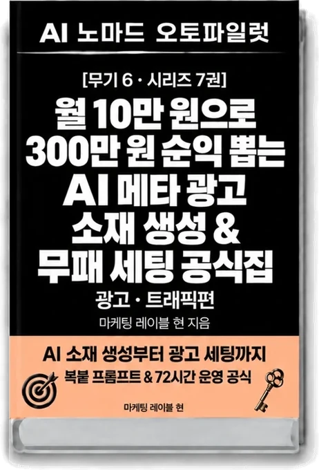 AI 메타 광고 소재 생성 & 세팅 공식집 표지